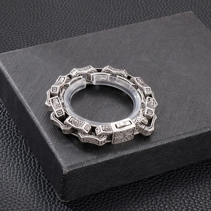 Vintage totem engraved 304 stainless steel punk chain bracelet for men on gift box