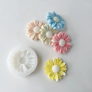 Daisy sunflower silicone mold for handmade resin soap and scented plaster crafts