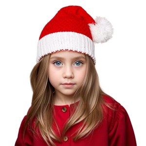 Christmas Santa Hat Knitted Wool Pom Pom Red White Parent Child Party Costume Accessory Soft Warm Winter Headwear
