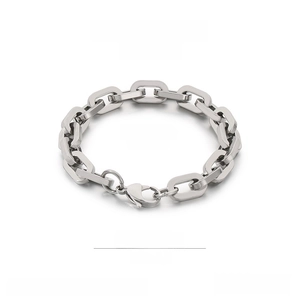 Detailed dimensions of 7mm stainless steel box chain bracelet with 200mm length
