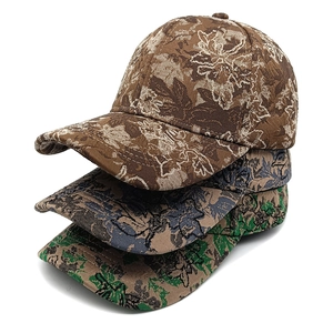 Jacquard Polyester Baseball Cap Vintage Ethnic Floral Pattern Adjustable Outdoor Sun Protection Hat