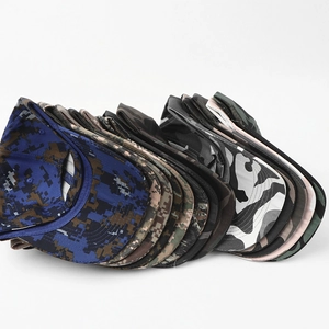 Cotton camouflage baseball caps in assorted colors with adjustable back strap for outdoor sports