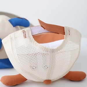 Rear view of mesh baseball cap showing breathable texture and adjustable strap