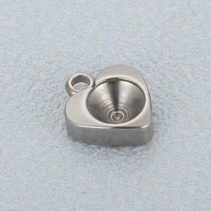 Stainless Steel Heart Pendant Base Bezel Tray For DIY Jewelry Making Simple Heart Charm For Necklace Pendant