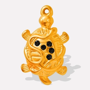 Turtle Pendant 304 Stainless Steel With Rhinestones 18K Gold Plated DIY Jewelry Making Accessory Fashion Women
