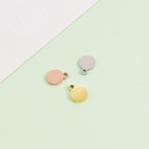 304 Stainless Steel Round Disc Charms Polished Circular Pendants For DIY Jewelry Making Bracelet Necklace Extension Tags