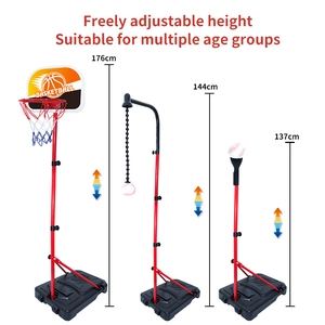 4-in-1 kids sports set with adjustable heights for basketball and baseball practice