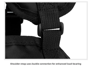 Taktische Brusttasche Detailansicht mit robustem Gurtband und strapazierfähiger Schultergurt Schnalle.