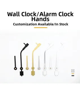 Detailed set of replacement clock hands in black, gold, silver and white metal finishes