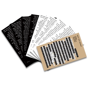 Small Talk Stickers for DIY scrapbooking with 8 sheets of black and white text decals