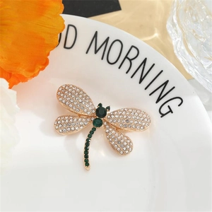 Exquisite dragonfly brooch pin sparkling rhinestones elegant crystal insect fashion jewelry gifts