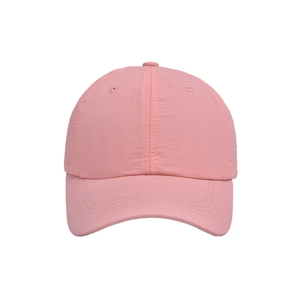 Pink breathable quick-dry baseball cap for children with laser-cut ventilation holes