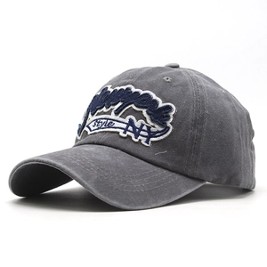 Washed Cotton Baseball Cap Distressed Retro New York Style Embroidery Adjustable Outdoor Sport Sun Hat Men Women