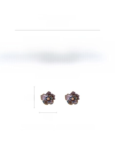 Size chart showing 27.2g vintage flower earrings with freshwater pearls and rhinestones