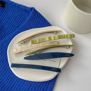 Pinza Para El Pelo De Acetato Estilo Francés Hecho A Mano Retro Chic Pasador De Resorte Para Mujeres