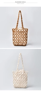 Detailansicht der handgewebten Perlenbeuteltaschen in Braun und Creme mit Canvas-Inlays