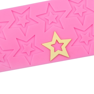 Stampo in silicone rosa a 8 cavità a forma di stella per torte e argilla