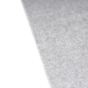 Men's gray minimalist tassel scarf in warm thickened wool texture for autumn and winter