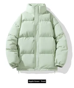Macro detail of Apple Green quilted jacket featuring elastic cuffs and hem drawstring