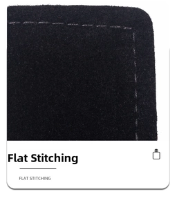 Macro detail showing flat stitching and premium velvet texture of the black pen pouch
