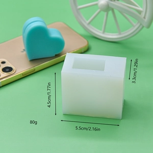 DIY silicone mold for heart shaped bird card holders with 5.5cm size measurements
