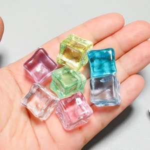 Handheld 18mm colorful resin ice cubes for photography props and DIY decor
