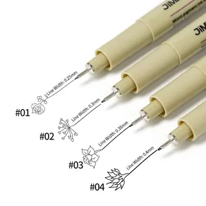 Nail art drawing pens set with fine tips in 0.25mm to 0.4mm sizes for creative DIY designs