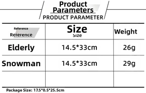 Size chart for Santa and Snowman linen wine bottle bags showing detailed dimensions