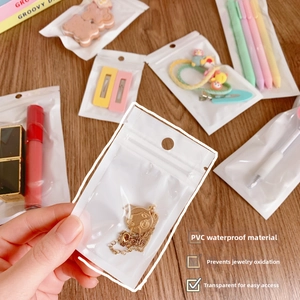 Waterproof PVC jewelry storage pouch with zip lock for dust-proof and anti-oxidation protection