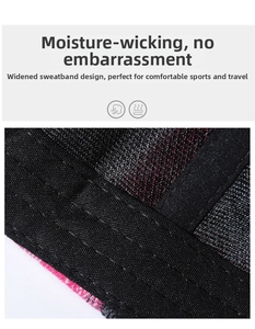 Macro shot of moisture-wicking fabric with a widened sweatband design for sports comfort