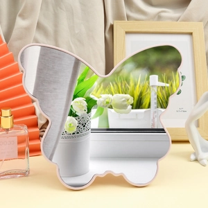 Butterfly Shape Makeup Mirror High Definition Desktop Vanity Mirror With Stand HIPS Plastic Frame Aesthetic Desk Decor