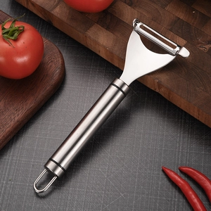 Multi-functional 304 stainless steel peeler for fruits and vegetables with hanging loop
