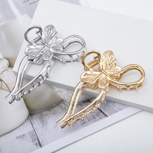 Butterfly Hair Claw Clip Large Metal Hollow Shark Jaw Clips For Thick Hair Elegant Fashion Hair Accessories For Women