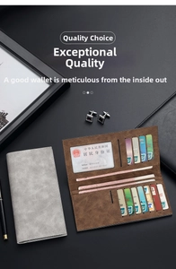 Detailed view of slim matte wallet with multiple card slots and ID window