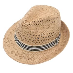 Vintage Paper Straw Fedora Hat Breathable Sunshade Summer Beach Holiday Western Cowboy Jazz Style For Men Women