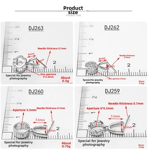 Detailed size specifications for S925 sterling silver pendant pinch bails and connectors