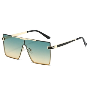Square Sunglasses Metal Frame UV400 Protection Oversized Fashion Trendy Eyewear For Men Women Outdoor Driving
