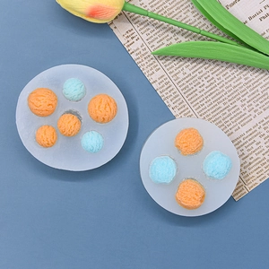 Silicone Mold Round Ice Cream Ball Shape DIY Baking Fondant Cake Decorating Aromatherapy Candle Gypsum Resin Craft