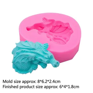 DIY dinosaur egg silicone mold for fondant and chocolate crafts with size dimensions