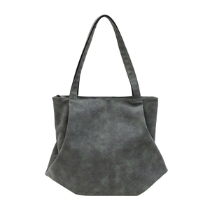 Vintage dark green oversized tote bag with marbled faux leather texture and dual shoulder straps