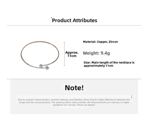 Detail view of double-layered zircon choker necklace with heart-shaped pendants