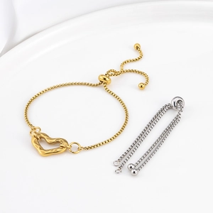 Adjustable Bracelet Slider Chain Stainless Steel Box Chain DIY Jewelry Making Findings Connector For Bracelet Components