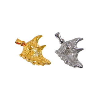 Detailed golden and silver eagle head pendants for DIY necklace jewelry making