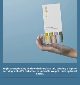 Detail of high-strength alloy center pole and fiberglass ribs for ultralight mini umbrella