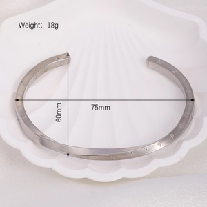 Silver Mobius Viking rune stainless steel cuff bracelet with 75mm x 60mm dimensions