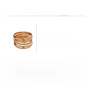 Detailed specs of 8-piece gold metal bangles set with iron material and 7.5cm diameter