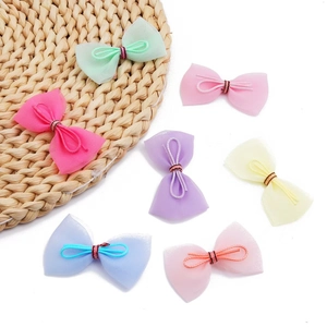 Handmade colorful gauze bow accessories for plush toys and children hair clips
