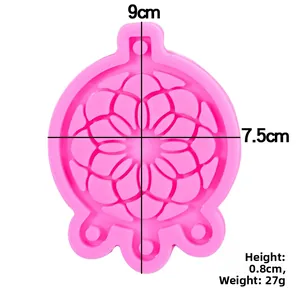 Roze dromenvanger siliconen mal voor DIY knutselen met afmetingen 9cm x 7.5cm