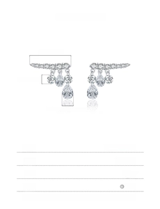 Tableau des tailles détaillé pour boucles d'oreilles en argent S925 et zircone cubique