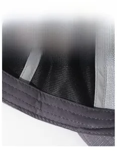 Detail of widened moisture-wicking sweatband and breathable mesh lining on the cap